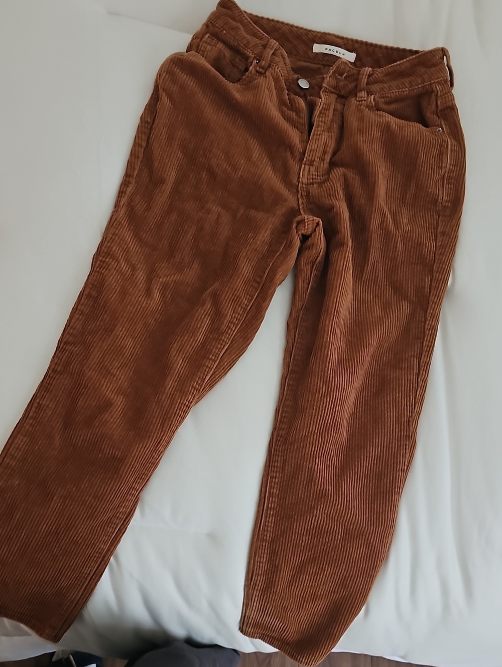 PacSun Women's Corduroy Pants in Burnt Brown